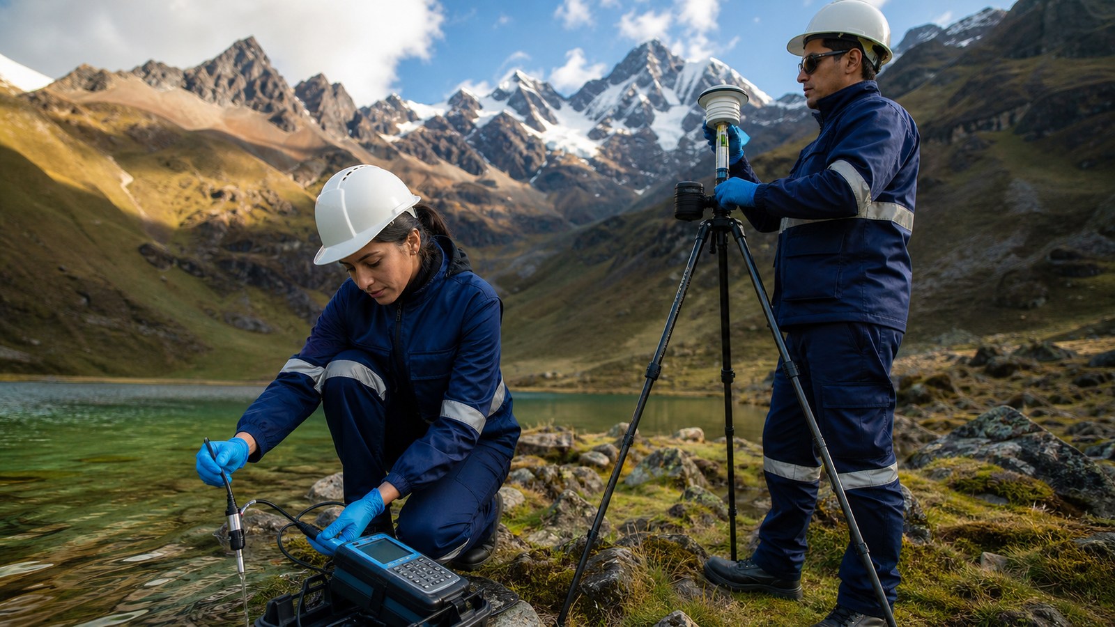 Profesionales de CENESAM Perú realizando trabajo ambiental en campo